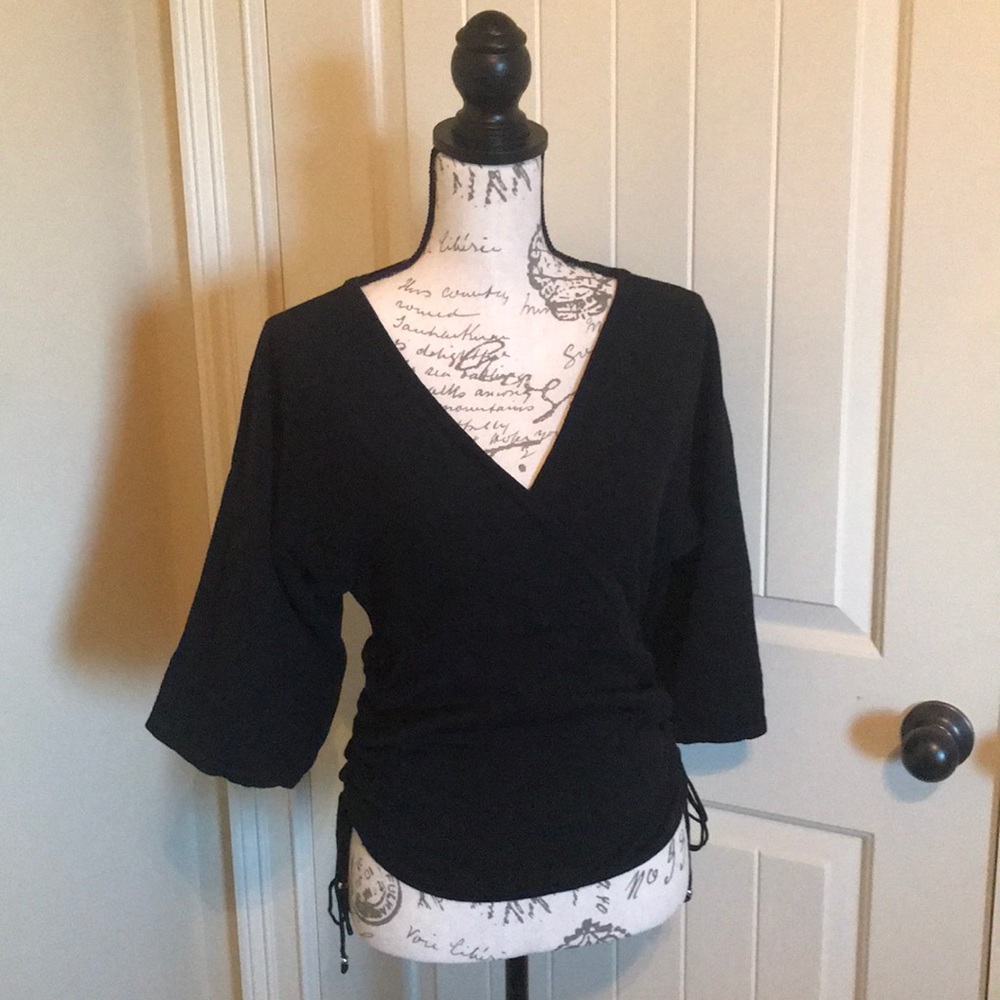 AB Studio black convertible sweater